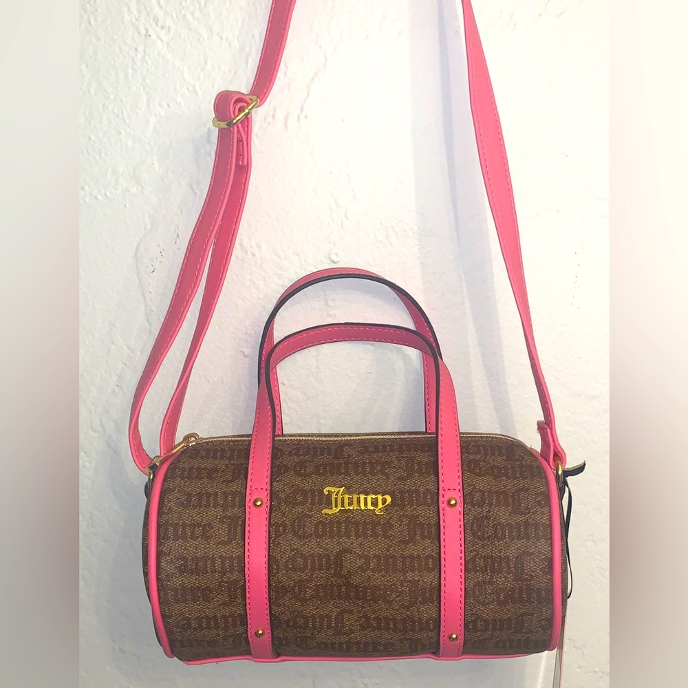 COPY - Juicy Couture Barrel Cylinder Purse Bag Brown Pink Y2k Style